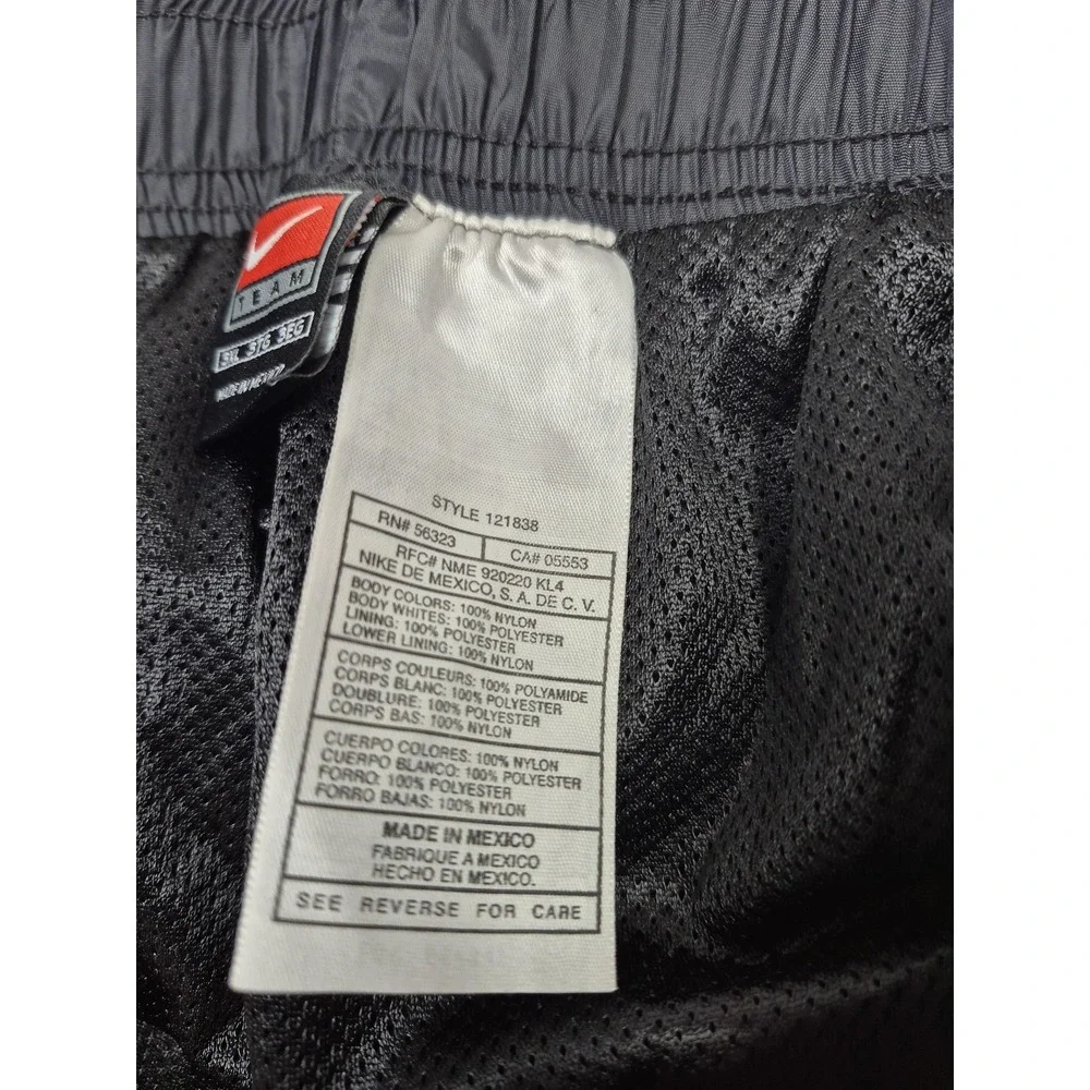 VTG Nike Track Pants Mens 3XL Gray Nylon Mesh Lined Full Zip Leg Elastic Cuff